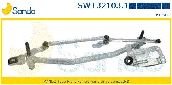 Система тяг и рычагов привода стеклоочистителя SWT321031 SANDO