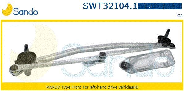 Система тяг и рычагов привода стеклоочистителя SWT321041 SANDO