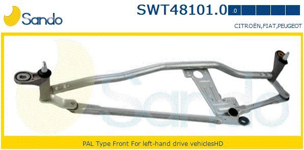 Система тяг и рычагов привода стеклоочистителя SWT481010 SANDO