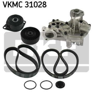 Водяной насос + комплект ручейковых ремней VKMC31028 SKF