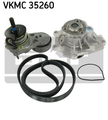 Водяной насос + комплект ручейковых ремней VKMC35260 SKF