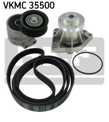 Водяной насос + комплект ручейковых ремней VKMC35500 SKF