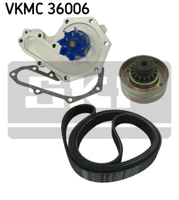 Водяной насос + комплект ручейковых ремней VKMC36006 SKF