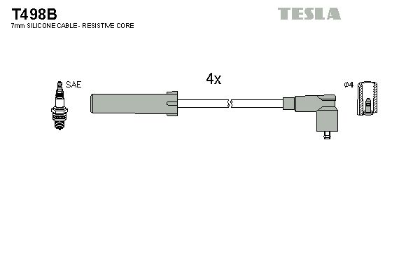 Комплект проводов зажигания T498B TESLA
