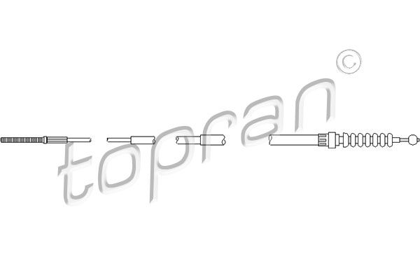 Трос, стояночная тормозная система 103063 TOPRAN