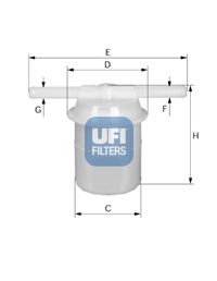 Топливный фильтр 3100500 UFI