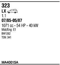 Система выпуска ОГ MA40015A WALKER