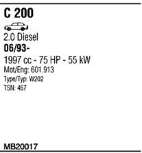 Система выпуска ОГ MB20017 WALKER