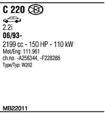 Система выпуска ОГ MB22011 WALKER
