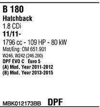 Система выпуска ОГ MBK012173BB WALKER
