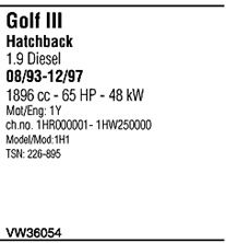 Система выпуска ОГ VW36054 WALKER